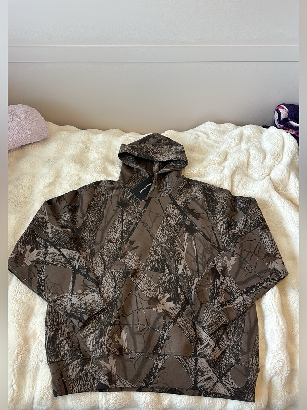 Abercrombie (YPB) Men's Brown Camo Hooded Pullover Jacket